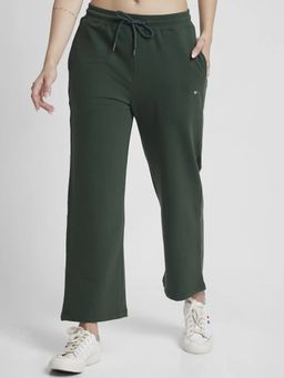 Spykar - Women Malachite Blended Straight Fit Ankle Length Trackpant