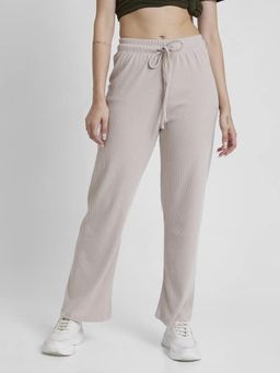 Spykar - Women Beige Blended Straight Fit Ankle Length Trackpant