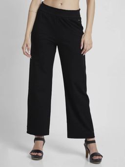 Spykar - Women Black Blended Tapered Fit Ankle Length Trackpant
