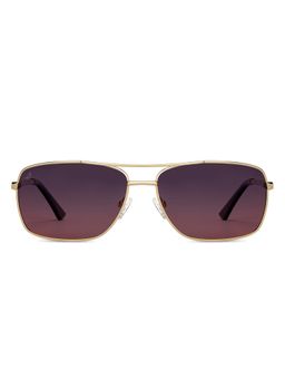Vincent Chase - by Lenskart Gold Large Rectangle Sunglasses With Cleaning Cloth And Hard Box