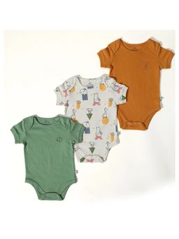 FURR BALLS - Baby Organic Cotton Onesiess (Set Of 3)