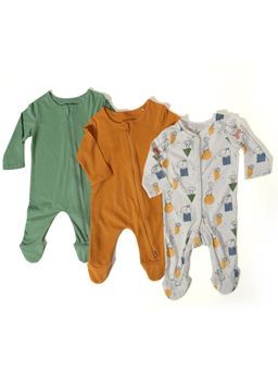 FURR BALLS - Baby Organic Cotton Bodysuits (Set Of 3)