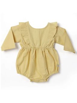 FURR BALLS - Beige Full Sleeves Frill Romper