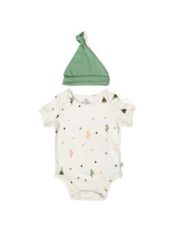 FURR BALLS - Baby Happy Camper Onesies with Cap (Set of 2)