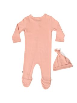 FURR BALLS - Pink Baby 2 Way Zipper Full Sleeves Bodysuit with Cap
