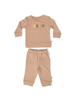 FURR BALLS - Baby Organic Cotton Hooray Fleece Sweatshirt & Joggers (Set of 2)