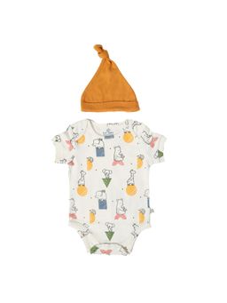 FURR BALLS - Baby Animal Kingdom Onesies with Cap (Set of 2)