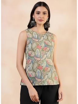 arangya - Multicolour Premium Pure Cambric Cotton Printed Top