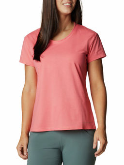 Columbia - Womens Pink Omni-Wick Sun Trek Short Sleeve Tshirt
