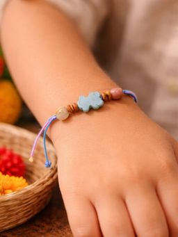 Digital Dress Room - Kids Multi-Color Mini Teddy Bear Rakhi