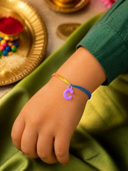 Digital Dress Room - Kids Purple C Letter Rakhi