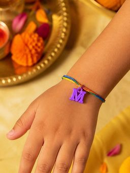 Digital Dress Room - Kids Purple M Letter Rakhi