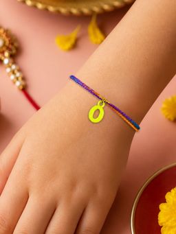 Digital Dress Room - Kids Yellow O Letter Rakhi