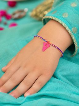 Digital Dress Room - Kids Pink V Letter Rakhi