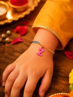 Digital Dress Room - Kids Pink Z Letter Rakhi