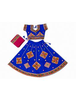 Banjara India - Kutch Work Embroidered Cotton Mirrorwork Chaniya Choli With Dupatta