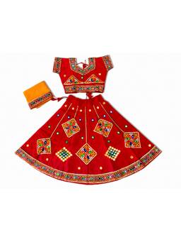 Banjara India - Kutch Work Embroidered Cotton Mirrorwork Chaniya Choli With Dupatta