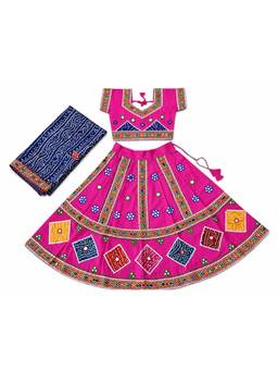 Banjara India - Kutch Work Embroidered Cotton Mirrorwork Chaniya Choli With Dupatta