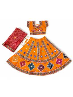 Banjara India - Kutch Work Embroidered Cotton Mirrorwork Chaniya Choli With Dupatta