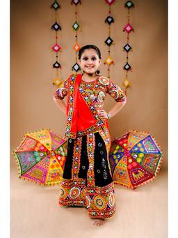 Banjara India - Kutchi Embodiable Girls Chaniya Choli With Dupatta