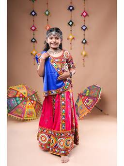 Banjara India - Kutchi Embroidered Girls Chaniya Choli With Dupatta