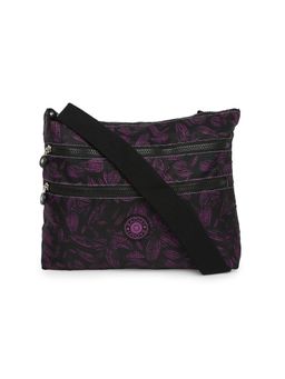 Baomi - Crinkle Range Black & Purple Color Soft Case Nylon Sling Bag - Ba-1509032012