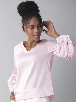 RAREISM - Pink Solid Plain Top
