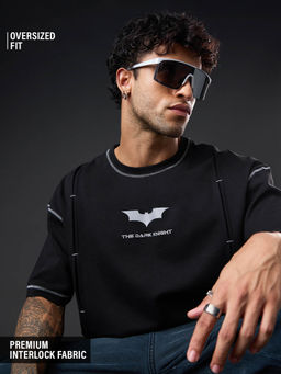 The Souled Store - Official Batman: Logo (Reflective) Men Oversized T-Shirt