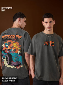 The Souled Store - Oversized Adrenaline Men Oversized T-Shirt