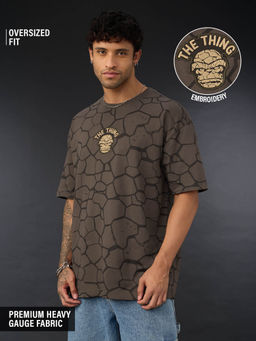 The Souled Store - Official Marvel: The Thing Men Oversized T-Shirt