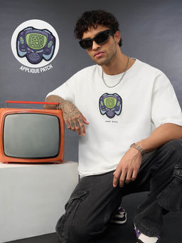 The Souled Store - Oversized Snake Game Men Oversized T-Shirt