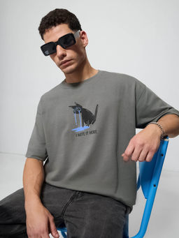 The Souled Store - Oversized T-Shirt: Hate It Here Men Oversized T-Shirt