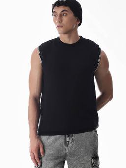 Jack & Jones - Black Regular Fit Pullover T-Shirt