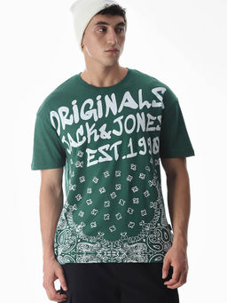 Jack & Jones - Green Oversized Fit T-Shirt