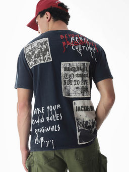 Jack & Jones - Blue Oversized Fit T-Shirt