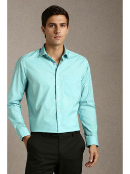 Louis Philippe - Men Light Blue Print Full Sleeves Formal Shirt