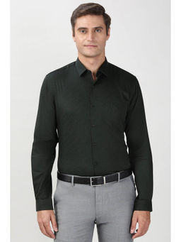 Peter England - Men Green Slim Fit Full Sleeves Formal Shirt