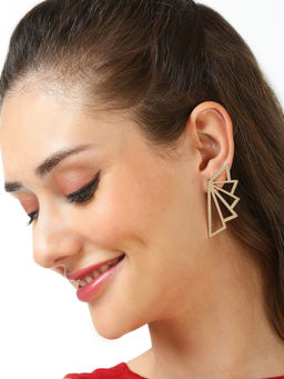 OOMPH - Bold Gold Look Party Wear Earrings for Women