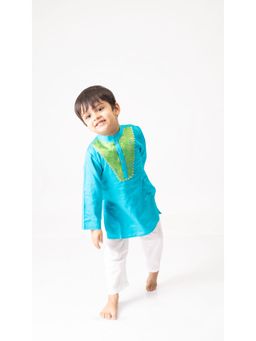 Tiny Pants - Sky Blue Kurta (Set of 2)