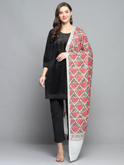 Monte Carlo - Womens Embroidered Mix Shade Multi-Color Shawl