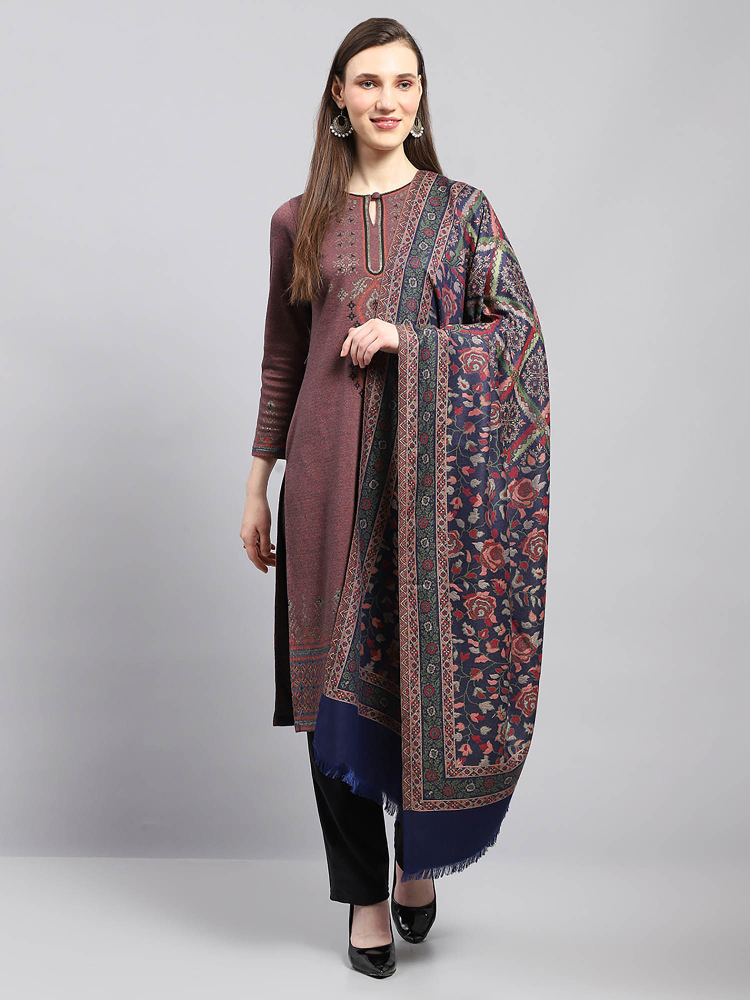 monte carlo Womens Printed Multi-Color Shawl-picture-21