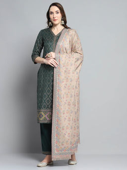 Monte Carlo - Womens Printed Beige Shawl