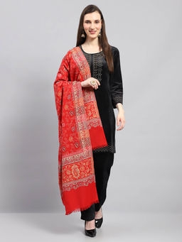 Monte Carlo - Womens Printed Red Shawl