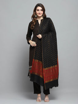 Monte Carlo - Womens Woven Black Shawl