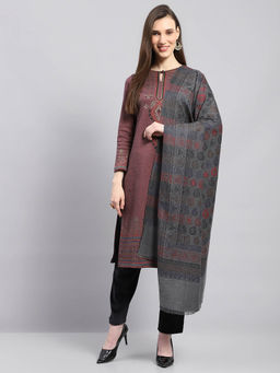 Monte Carlo - Womens Woven Grey Shawl