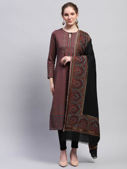 Monte Carlo - Womens Woven Black Shawl