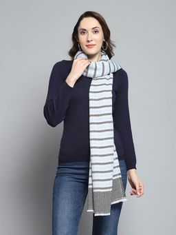 Monte Carlo - Womens Stripes Multi-Color Stole