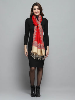 Monte Carlo - Womens Woven Red Stole