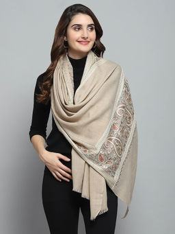 Monte Carlo - Womens Printed Beige Stole