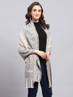 Monte Carlo - Womens Woven Grey Stole